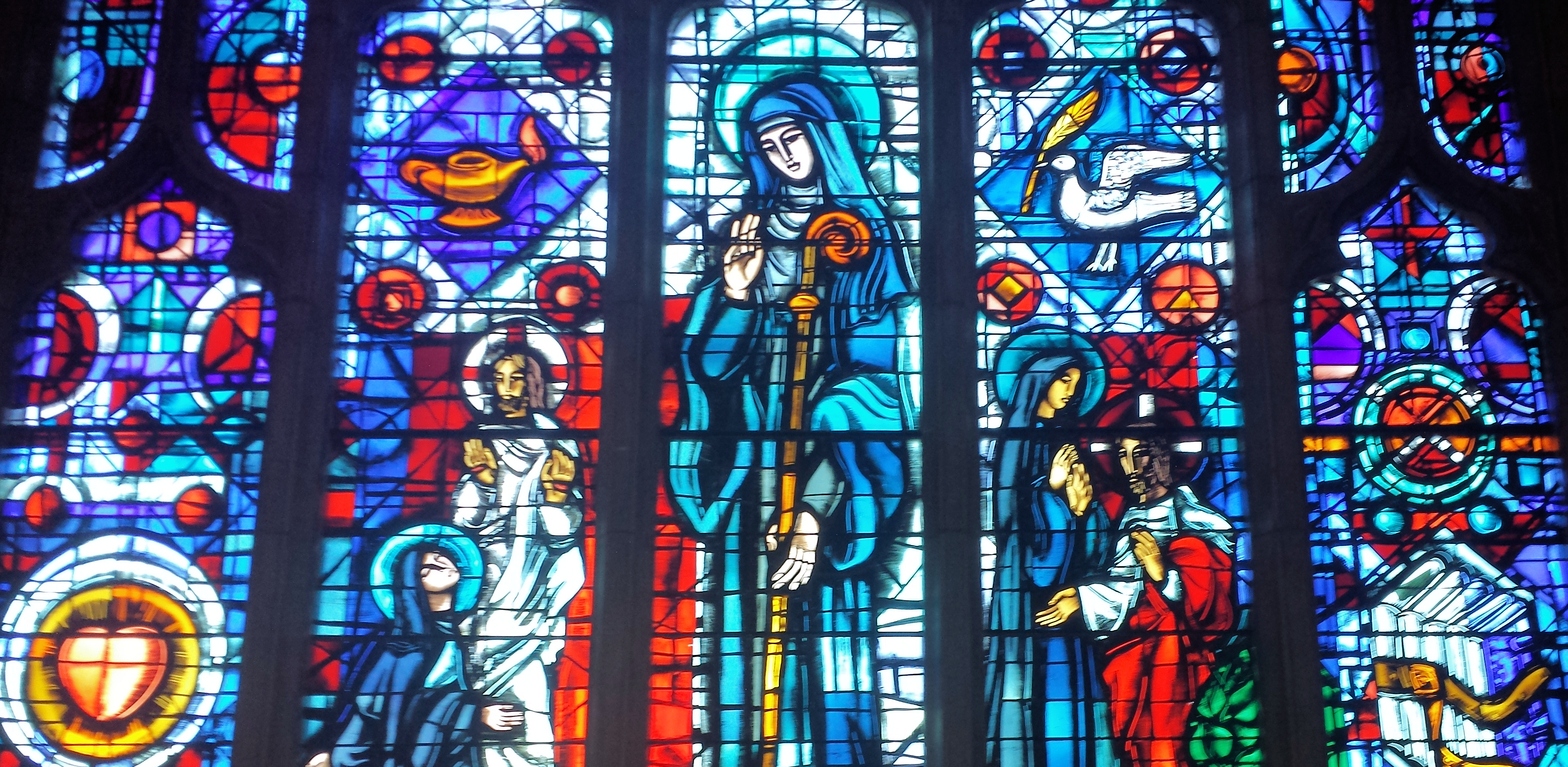 St. Gertrude Stained Glass Window Cropped