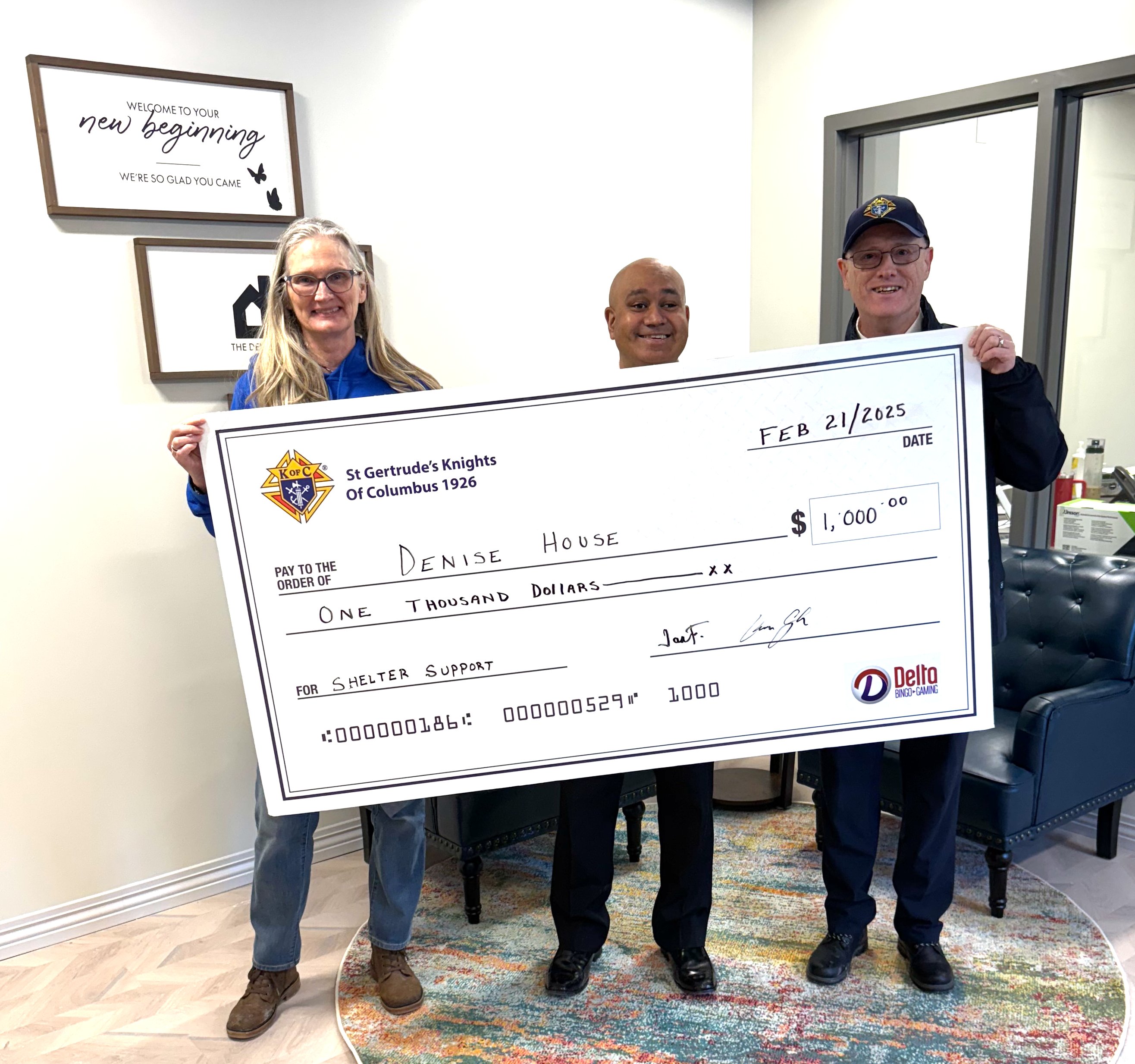 2025 KofC Denise House Donation