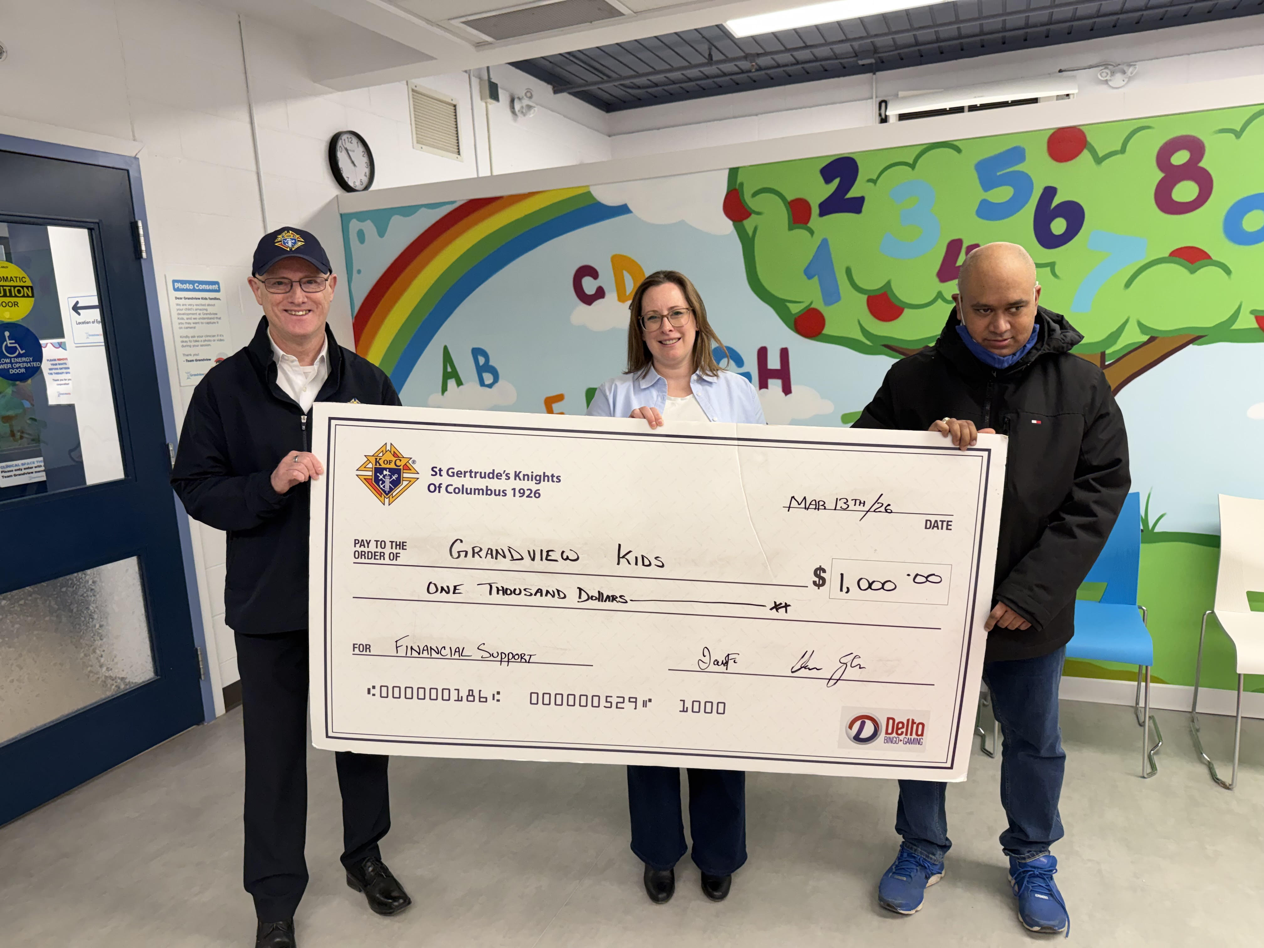 KofC Donation March 26