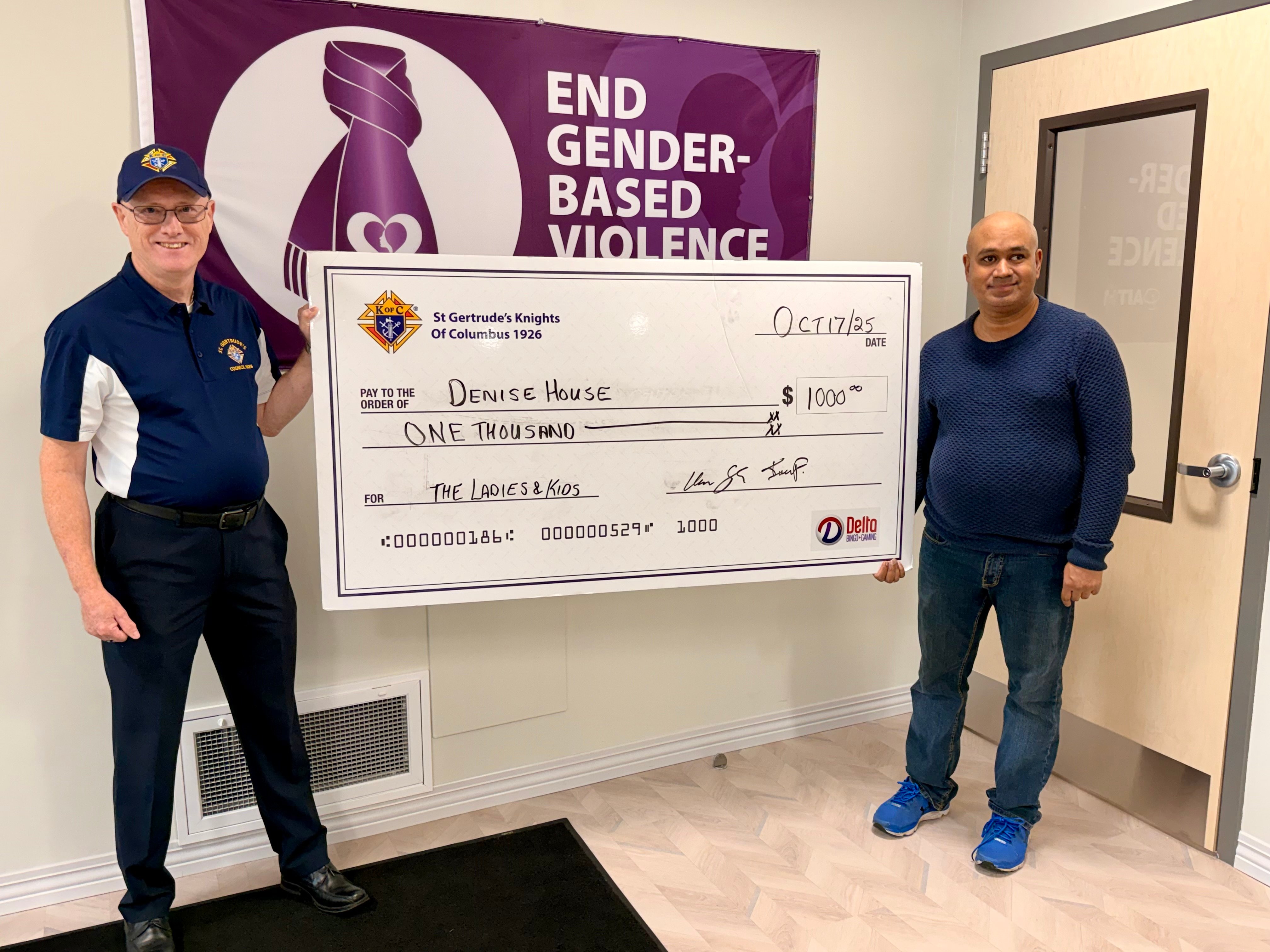 KofC Donations October 2